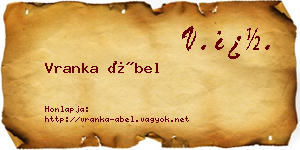 Vranka Ábel névjegykártya